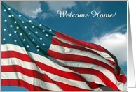 Flag in the Clouds, Welcome Home, Custom Text card