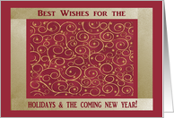 Best Wishes, New Year card