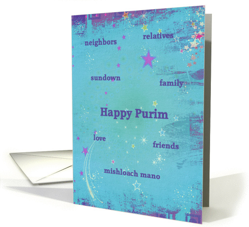 Happy Purim, Stars card (282579)