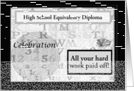 High School Equivalency Diploma Celebration, Abstract Design card