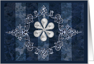 Elegant Snowflake Ornament, to Daughter & Son in law card