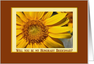 Sunflower, Honorary Bridesmaid card