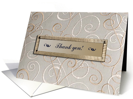 Thank you Honorary Bridesmaid, Tan Curl Design card (376214)