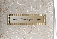 Thank you Honorary Bridesmaid, Tan Curl Design card