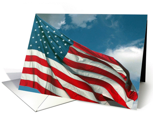 American Flag in the Clouds card (379850)