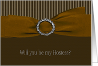 Will you be my Hostess?, Ribbon card