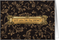 Will you be my Usher?/Sepia card
