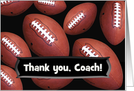 Thank you to Football Coach, Custom Text card