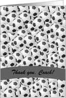 Thank you to Soccer Coach, Custom Text card