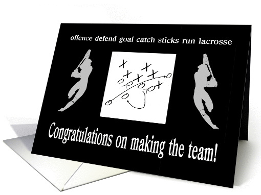 Lacrossse, Congratulations on making the team!, Female Players card