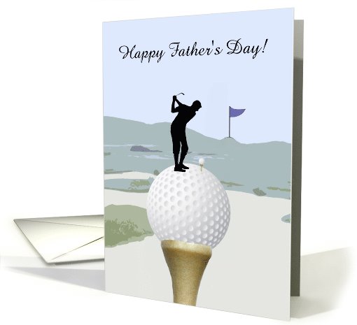 Golf Dad, Happy Father's Day, Custom Text card (410435)