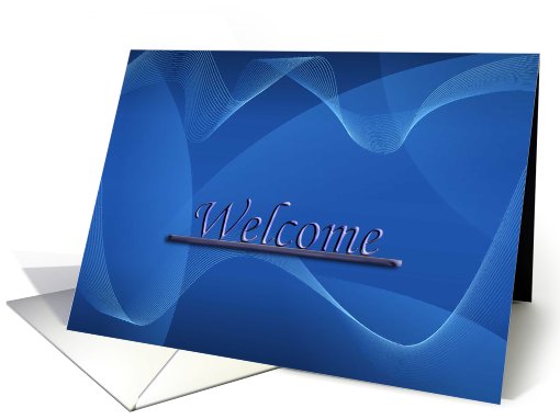 Welcome, Business, Blue Pattern card (443018)