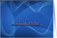 Welcome, Business, Blue Pattern card