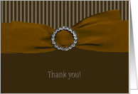 Thank you to Reader, Brown Satin Ribbon card