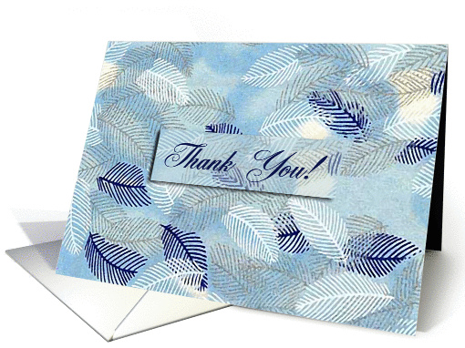 Thank you, Reader, Blue Leaves card (444427)