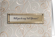 Tan Design, Will you be my Veil Sponsor?, Invitation card