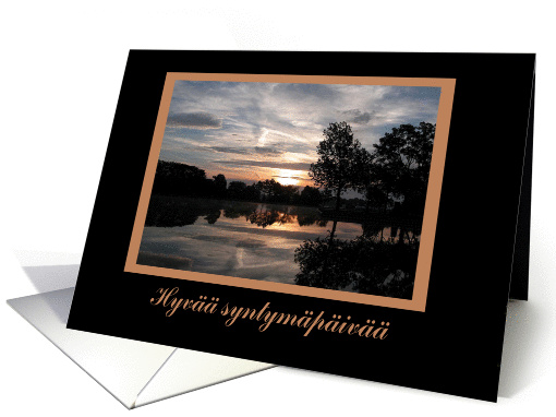 Hyv syntympiv, Amazing Sky, Happy Birthday in Finnish card