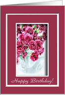Vase of Pink Carnations, January’s Birth Flower card