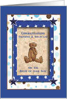 Baby Boy Bear Congratulations Daughter & Son-in-law Birth of your Son card