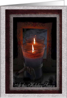 Flame, At this Holiday Season, In Remembrance card