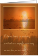 Flight at Sundown, Sympathy, Loss of Father, Dad card