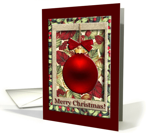 Red Ornament, Merry Christmas card (531597)