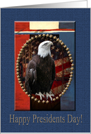 Happy Presidents Day,Eagle Red White and Blue card