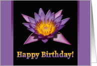 Water Lilly, Happy Birthday, July’s Birth Flower card