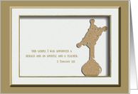 Ordination for Preacher, Cross, Celebrate, Invitations card