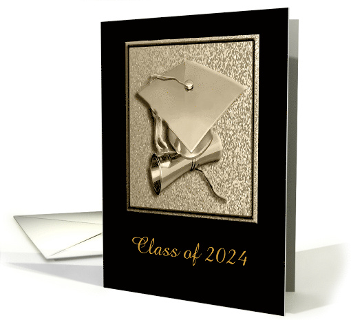 Class of 2024, Graduation Commencement Ceremony, Gold & Black card