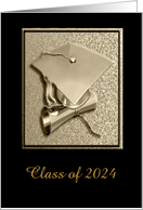 Class of 2024, Graduation Commencement Ceremony, Gold & Black card
