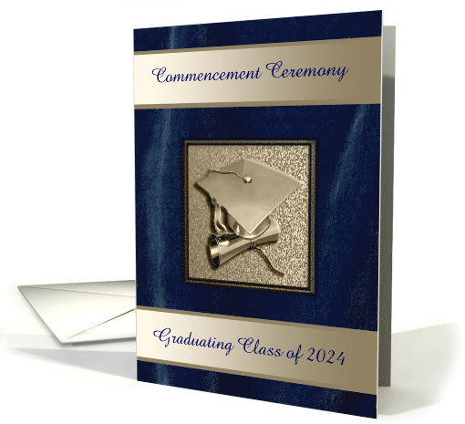 2024, Cap and Diploma, Commencement Ceremony, Gold & Blue,... (572931)