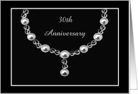Pearls, 30th Anniversary Invitation, Custom Text card