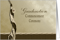 Graduation Commencement, Class of 2024, Tassel, Gold and Brown card