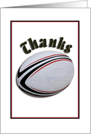 Thank you, Coach, Rugby Ball card