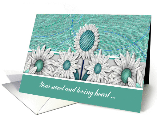 Mother's Day, For Daughter in Law, Sunflower in Green card (605893)