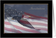 Invitation, Eagle Scout Award, Eagle Flying with Flag card