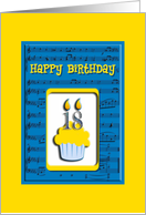 Birthday Greetings,18th Birthday for Grandson, Cupcake card