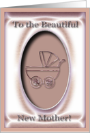Baby Carriage, Congratulations to Daughter in Law on becoming a new Mother card