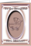 Baby Carriage, Congratulations to Daughter on becoming a new Mother card