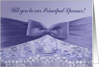 Bow on Lace in Purple, Principal Sponsor Request card
