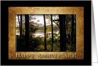 Happy Anniversary, Mountain Lake Forest, To Employee card