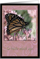 La-breithe mhaith agat!, Happy Birthday in Irish, Beautiful Butterfly card