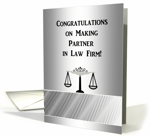 Congratulations Making Partner in Law Firm, Scales on... (779600)