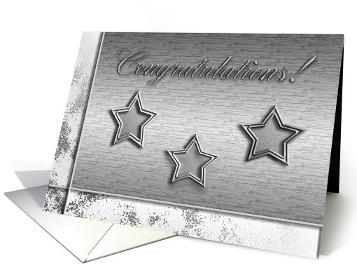 Girl Scout Silver Award Congratulations, Stars card (791932)