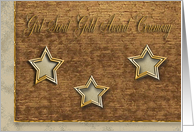 Girl Scout Gold Award Ceremony Invitation, Stars card