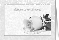 Reader Request, Black and White Rose with Pearls card