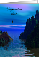 Congratulations, Son, Flight of the Eagle over Beautiful Landscape card