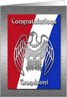 Congratulations Eagle Scout, Grandson, Silver Eagle card