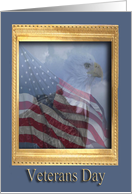 Veterans Day, Profile of the Eagle with Flag card